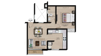 Plano apartamento tipo 2a